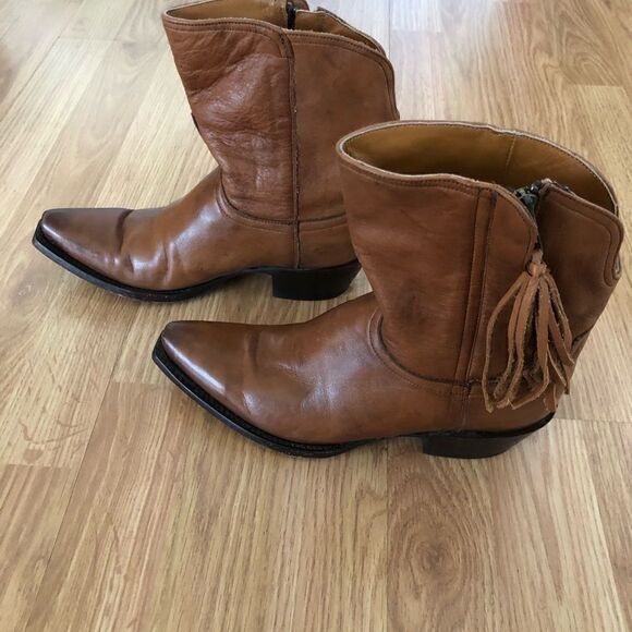 Lucchese 1883 Resistol Ranch Envio Gratis M4906 Leather Short Booties - Picture 5 of 15